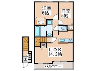 ストロベリーハイツの物件間取画像